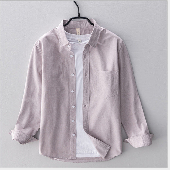 "Elegantes Herren-Oxford-Hemd aus Baumwolle, atmungsaktiv, in klassischem Design, ideal für formelle Anlässe."