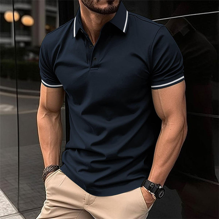 "Elegantes Herren Poloshirt, atmungsaktiv, vielseitig einsetzbar, für eleganten Freizeitstil; klassisches Design, kurzärmelig