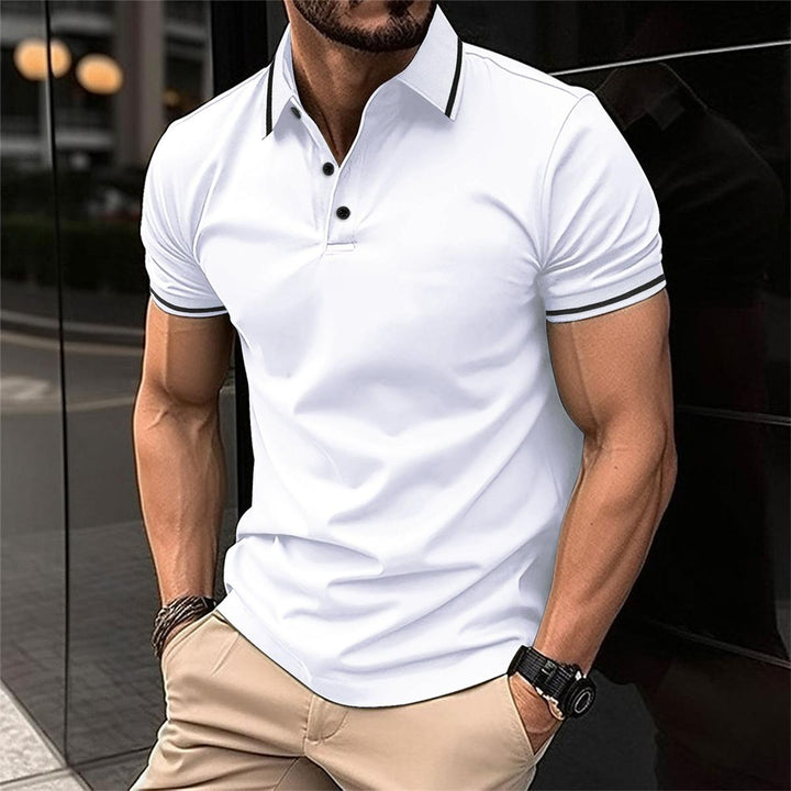 "Elegantes Herren Poloshirt, atmungsaktiv, vielseitig einsetzbar, für eleganten Freizeitstil; klassisches Design, kurzärmelig
