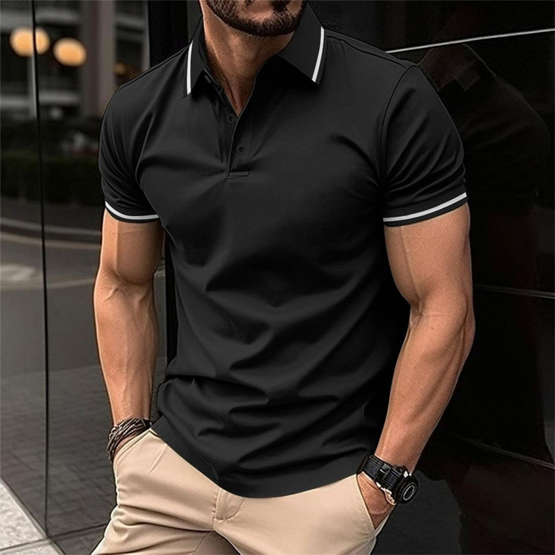 "Elegantes Herren Poloshirt, atmungsaktiv, vielseitig einsetzbar, für eleganten Freizeitstil; klassisches Design, kurzärmelig
