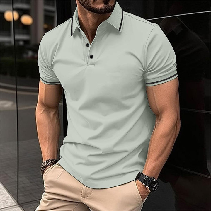 "Elegantes Herren Poloshirt, atmungsaktiv, vielseitig einsetzbar, für eleganten Freizeitstil; klassisches Design, kurzärmelig