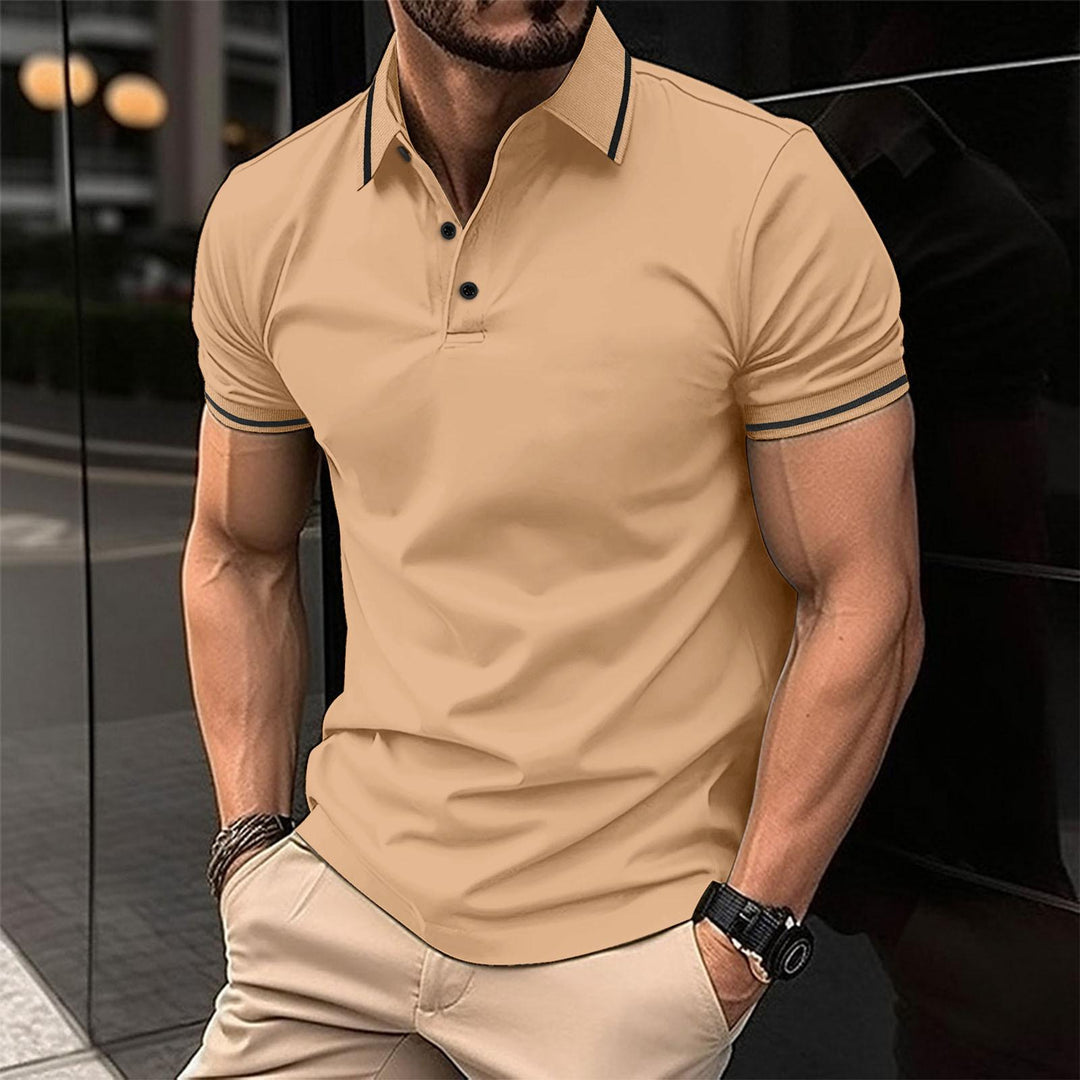 "Elegantes Herren Poloshirt, atmungsaktiv, vielseitig einsetzbar, für eleganten Freizeitstil; klassisches Design, kurzärmelig