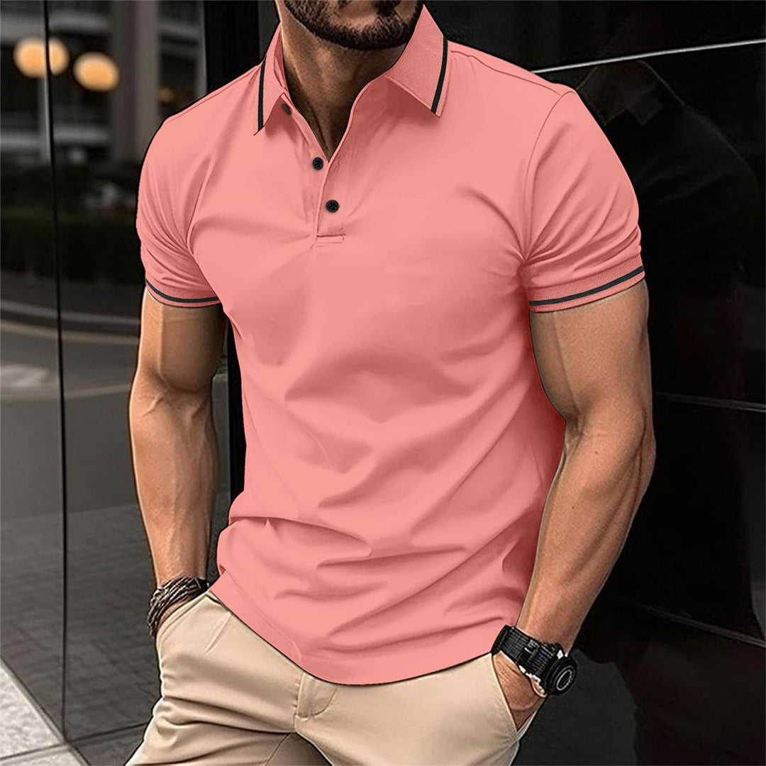 "Elegantes Herren Poloshirt, atmungsaktiv, vielseitig einsetzbar, für eleganten Freizeitstil; klassisches Design, kurzärmelig