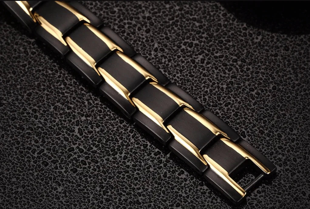 Elegantes magnetisches Gesundheitsarmband, silbern, fördert Wohlbefinden, mit Neodym-Magneten, passt zu jedem Outfit.