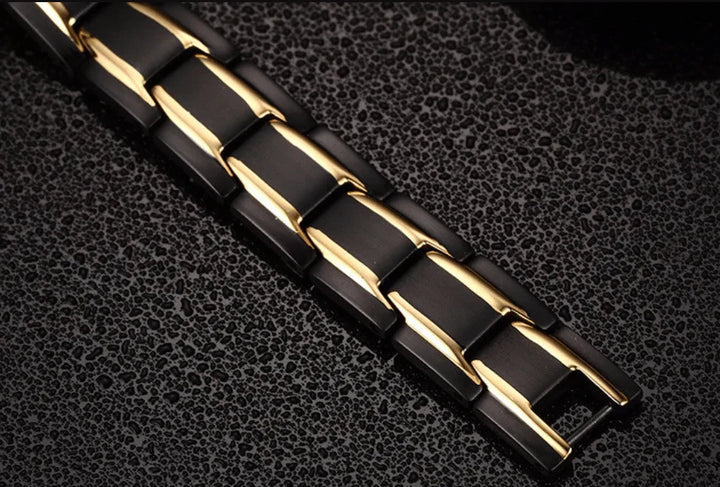 Elegantes magnetisches Gesundheitsarmband, silbern, fördert Wohlbefinden, mit Neodym-Magneten, passt zu jedem Outfit.