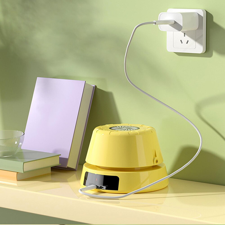 "Elektrische Springseilmaschine mit Bluetooth, verstellbare Geschwindigkeit, gelbes tragbares Design, Fitness-Training"