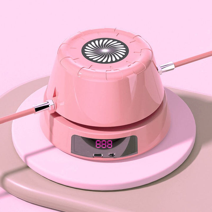 "Elektrische Springseilmaschine mit Bluetooth, verstellbare Geschwindigkeit, gelbes tragbares Design, Fitness-Training"