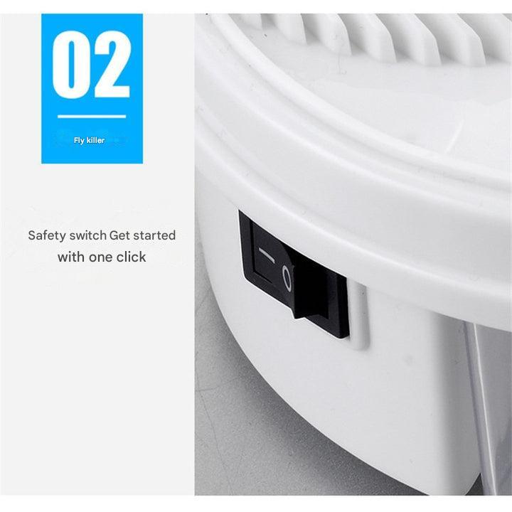 Elektrischer Fliegenfänger, USB-betrieben, kein Gift, modern und kompakt, fängt Insekten geräuschlos in Innenräumen.