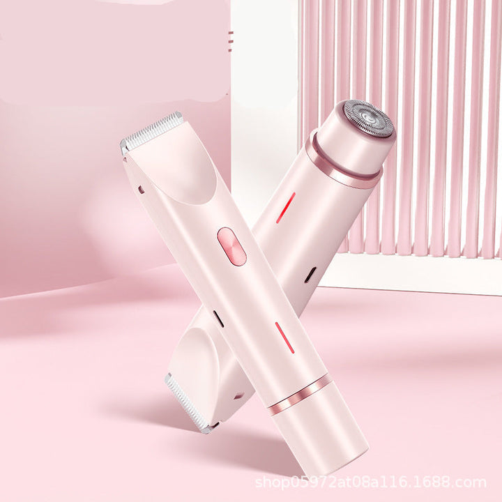 Elektrischer Haartrimmer für Frauen, elegant, ergonomisch, für sanfte und präzise Haarentfernung an empfindlichen Stellen.