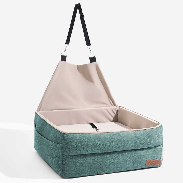 Elevated dog car bed, perfect for pet travel safety, easy to install in any vehicle
