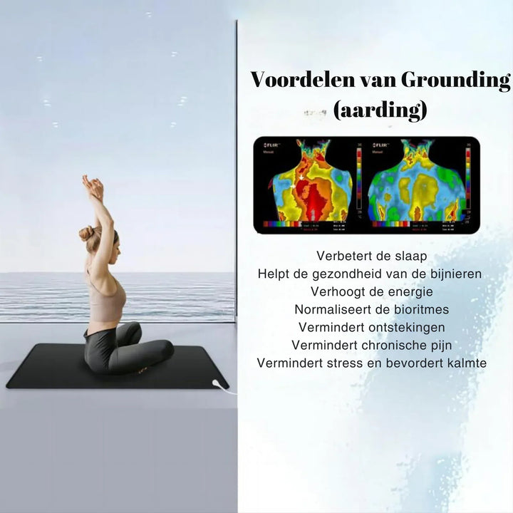 "Erdungsmatte für mehr Energie und besseren Schlaf; langlebig, vielseitig, ideal für Zuhause oder Büro."