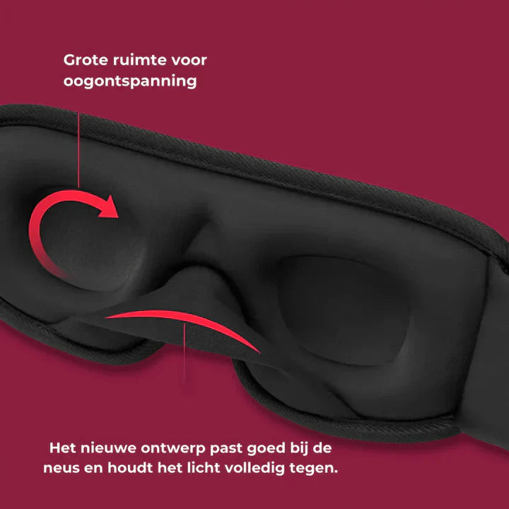 "Ergonomische 3D-Schlafmaske, passt sich optimal an, bietet Komfort und Dunkelheit, ideal für Reisen und zu Hause."