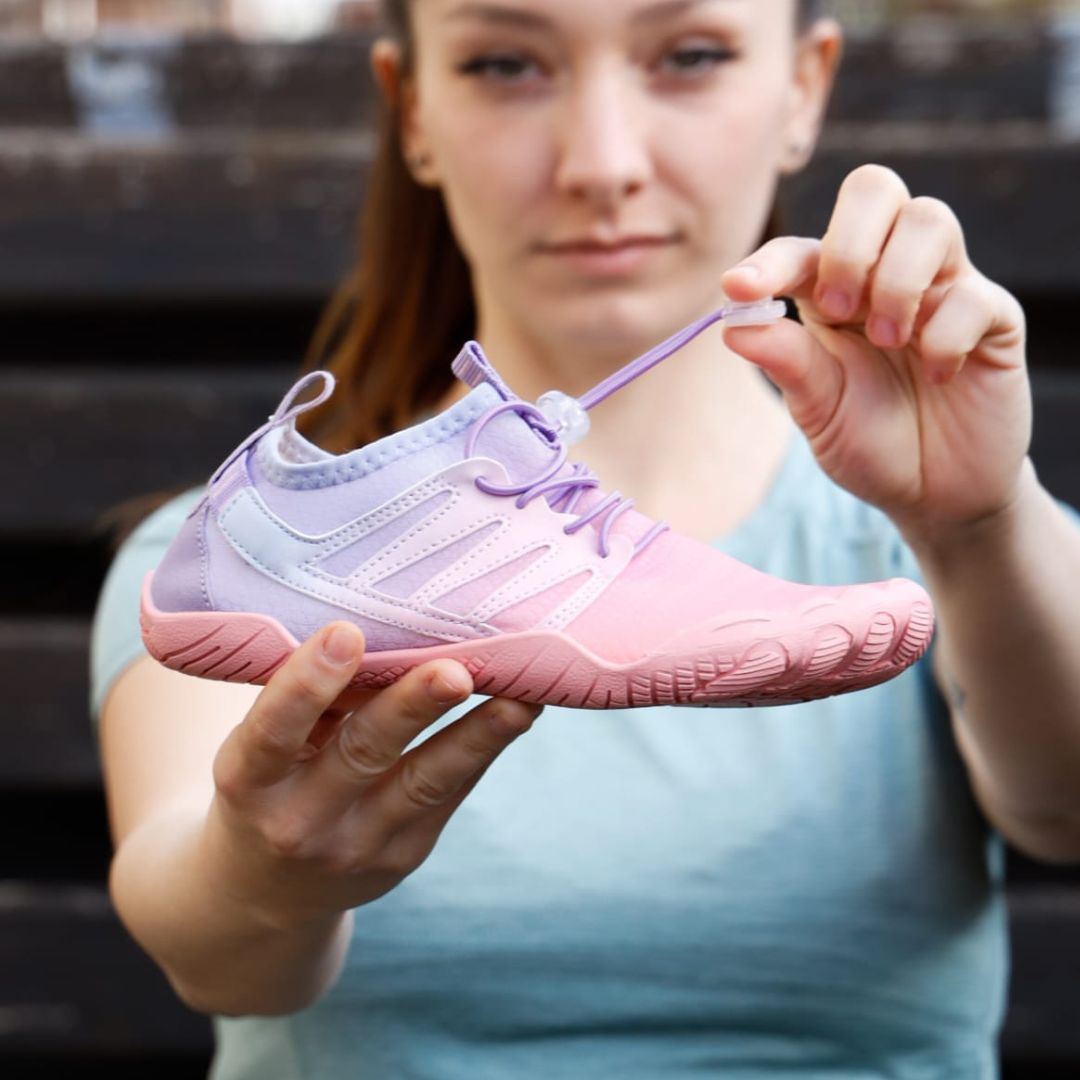 "Ergonomische Damen-Barfußschuhe mit flexibler, ultraleichter Sohle für Komfort und natürliche Fußbewegung."