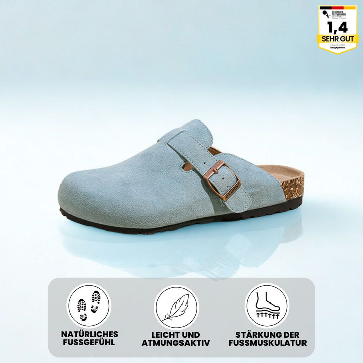 Ergonomische Damen Clogs mit rutschfester Sohle, breitem Zehenbereich und atmungsaktivem Design für Komfort und Sicherheit.