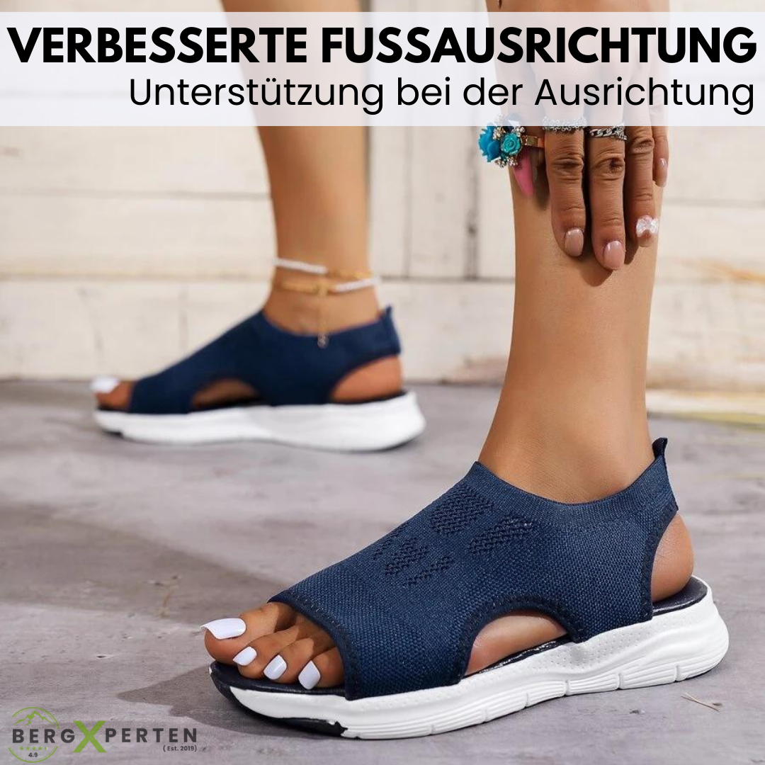 "Ergonomische Damensandalen in Beige mit orthopädischer Technologie für maximalen Komfort und fußfreundliches Design."