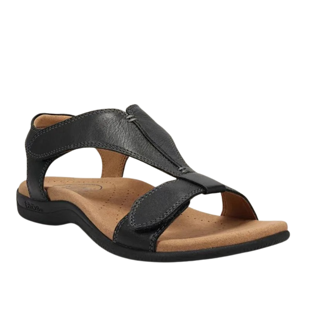 Ergonomische Damensandalen mit orthopädischem Fußbett und rutschfester Sohle, ideal für schmerzlindernden Komfort.