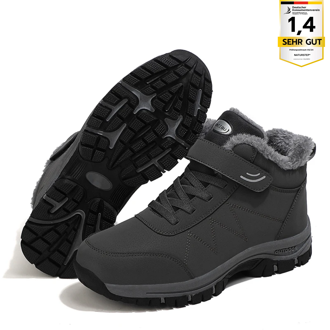 "Ergonomische Frauen-Klettverschluss-Stiefel in Pink mit breitem Zehenbereich und rutschfester Sohle für optimalen Komfort."