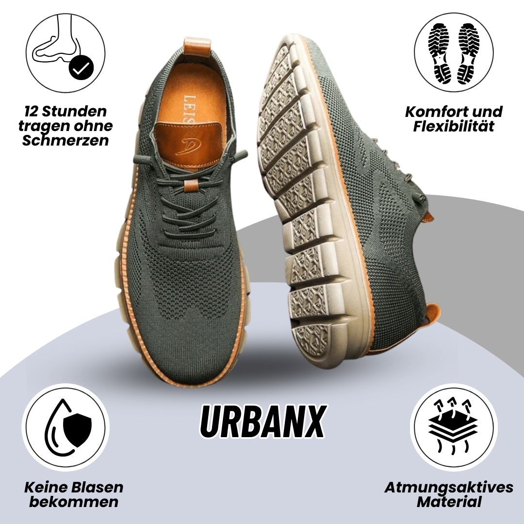 Ergonomische Herrenschuhe aus atmungsaktivem Strick, sportliche flexible Sohle, breite Zehenbox, braun, ideal für Alltag.