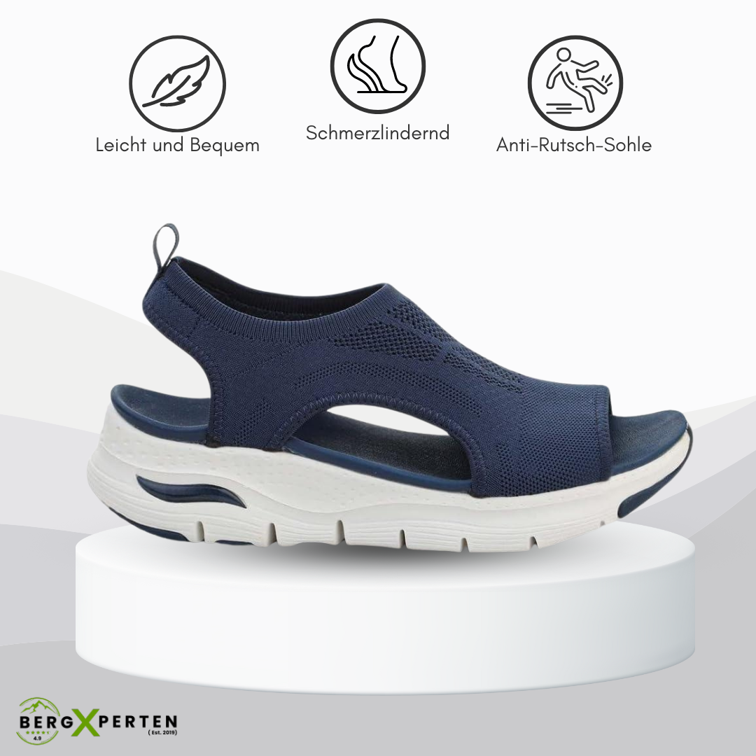 Ergonomische Komfort-Sandalen für Damen, braun, mit orthopädischem Design und rutschfester Sohle für Fußgesundheit.
