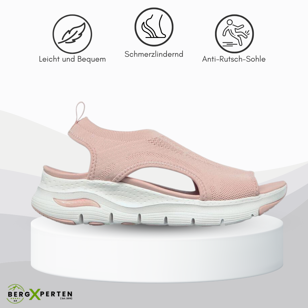 Ergonomische Komfort-Sandalen für Damen, braun, mit orthopädischem Design und rutschfester Sohle für Fußgesundheit.