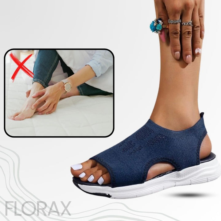 Ergonomische Komfort-Sandalen für Damen, braun, mit orthopädischem Design und rutschfester Sohle für Fußgesundheit.