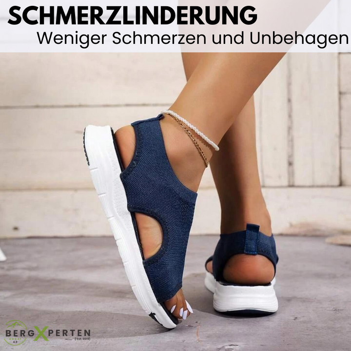 Ergonomische Komfort-Sandalen für Damen, braun, mit orthopädischem Design und rutschfester Sohle für Fußgesundheit.