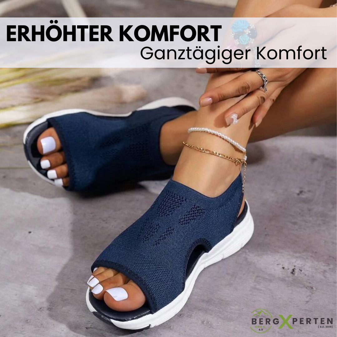 Ergonomische Komfort-Sandalen für Damen, braun, mit orthopädischem Design und rutschfester Sohle für Fußgesundheit.