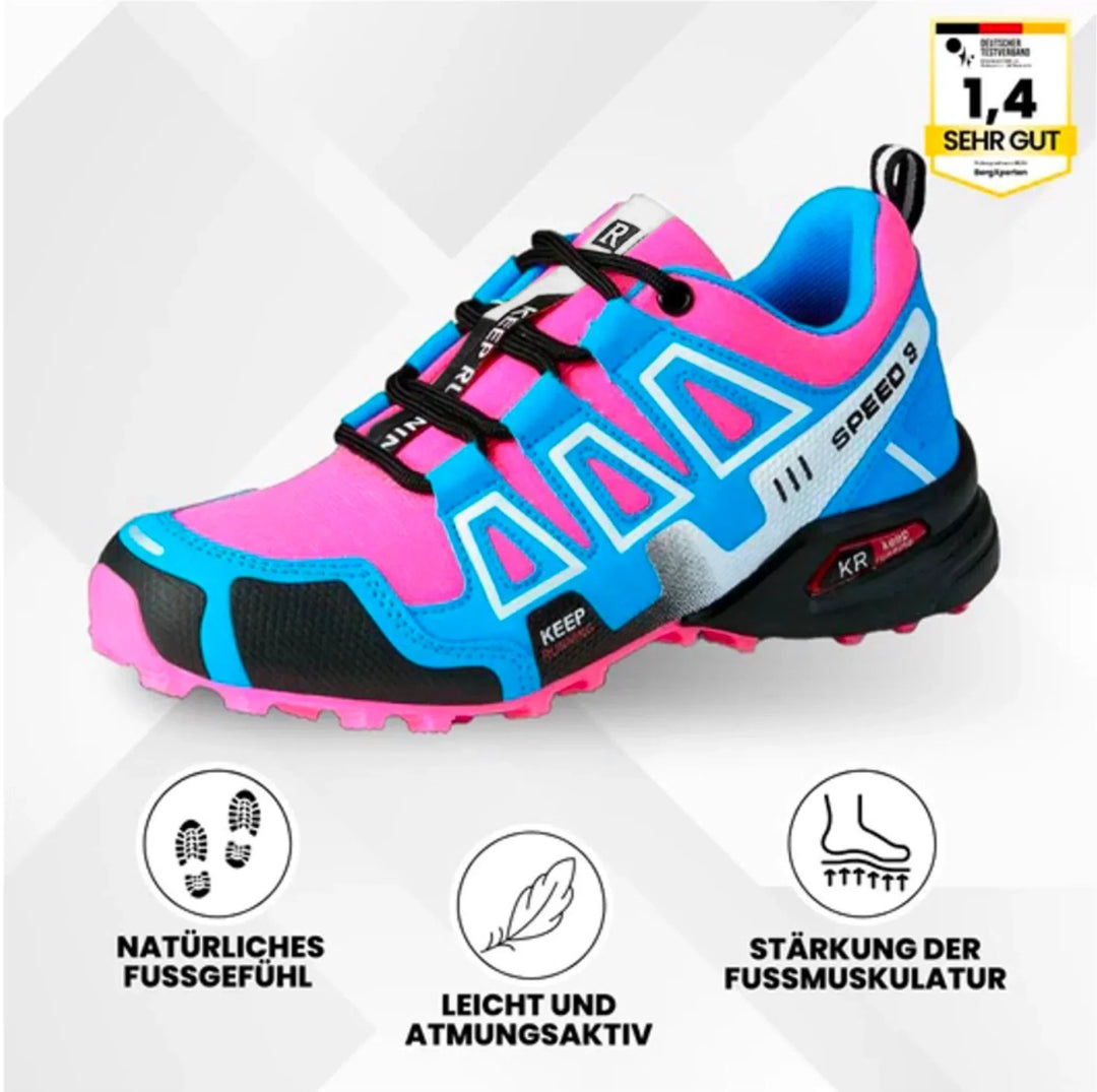 "Ergonomische, komfortable Damen-Trekkingschuhe, rutschfest, ultraleicht, in Blau erhältlich."