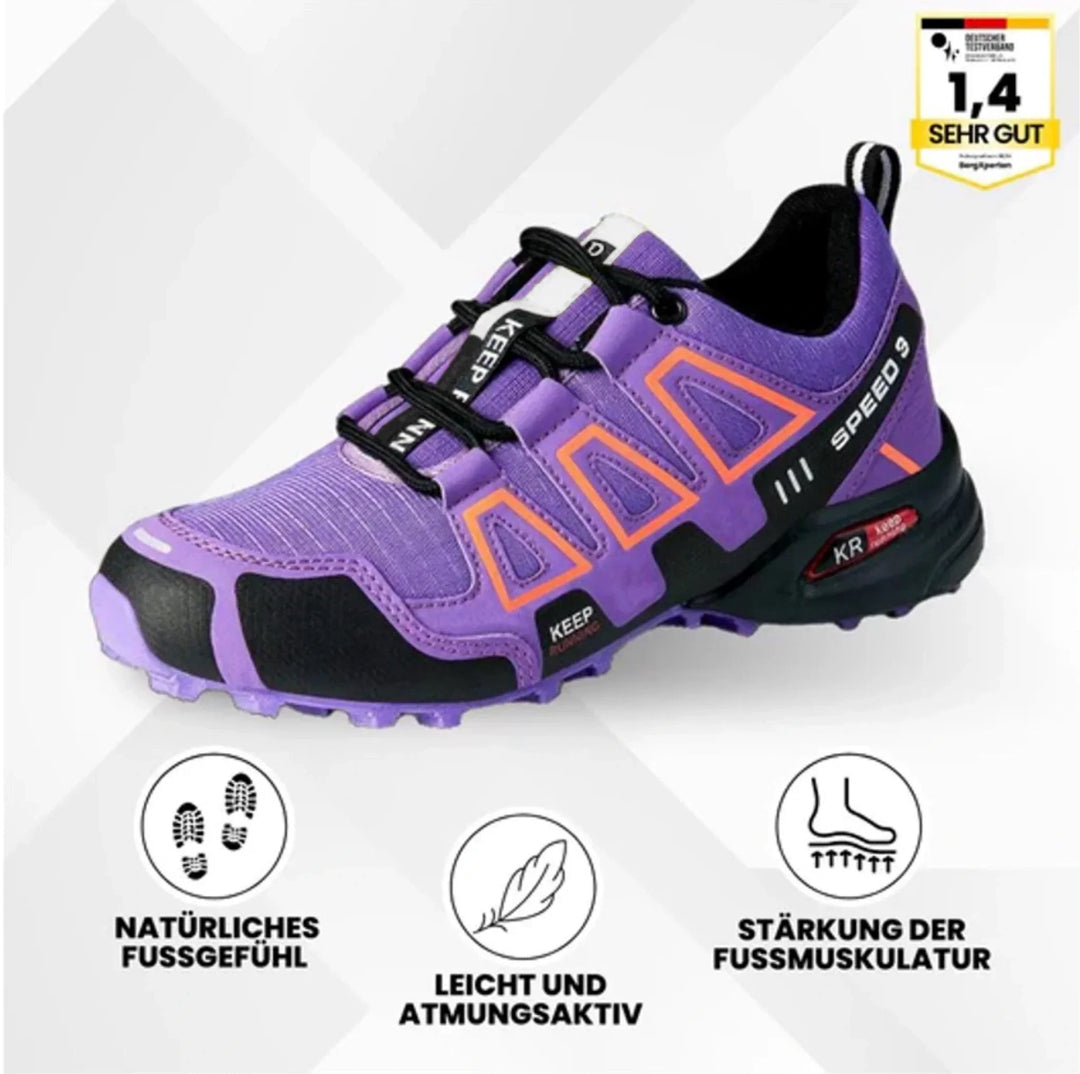 "Ergonomische, komfortable Damen-Trekkingschuhe, rutschfest, ultraleicht, in Blau erhältlich."