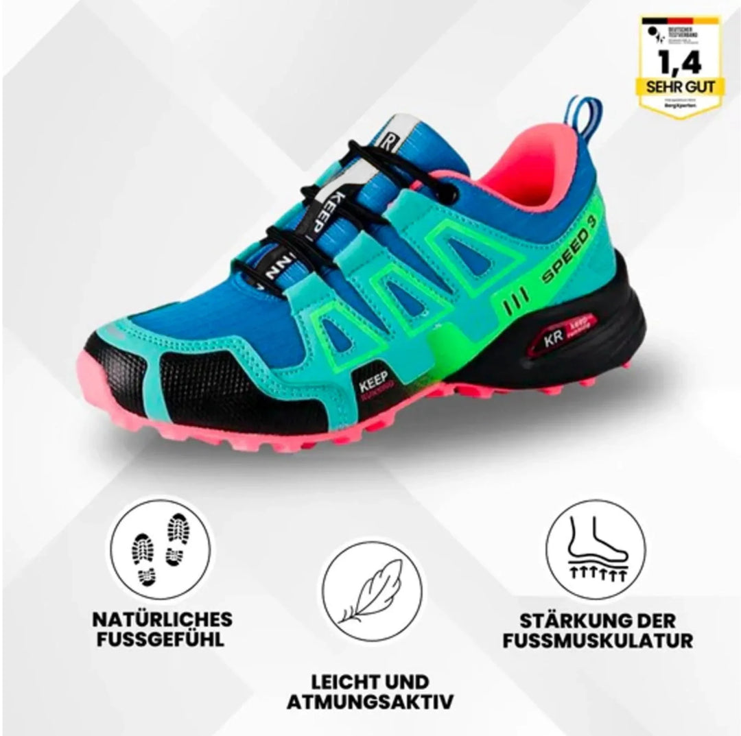 "Ergonomische, komfortable Damen-Trekkingschuhe, rutschfest, ultraleicht, in Blau erhältlich."