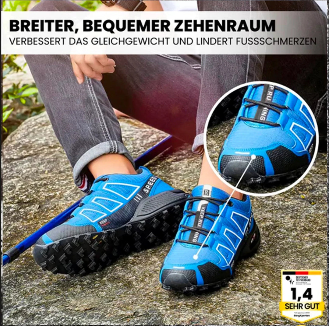 "Ergonomische, komfortable Damen-Trekkingschuhe, rutschfest, ultraleicht, in Blau erhältlich."