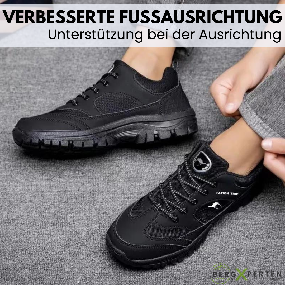 "Ergonomische Komfortschuhe, atmungsaktiv, rutschfeste Sohle, ideal für Alltag und Sport, fördern schmerzfreies Gehen."