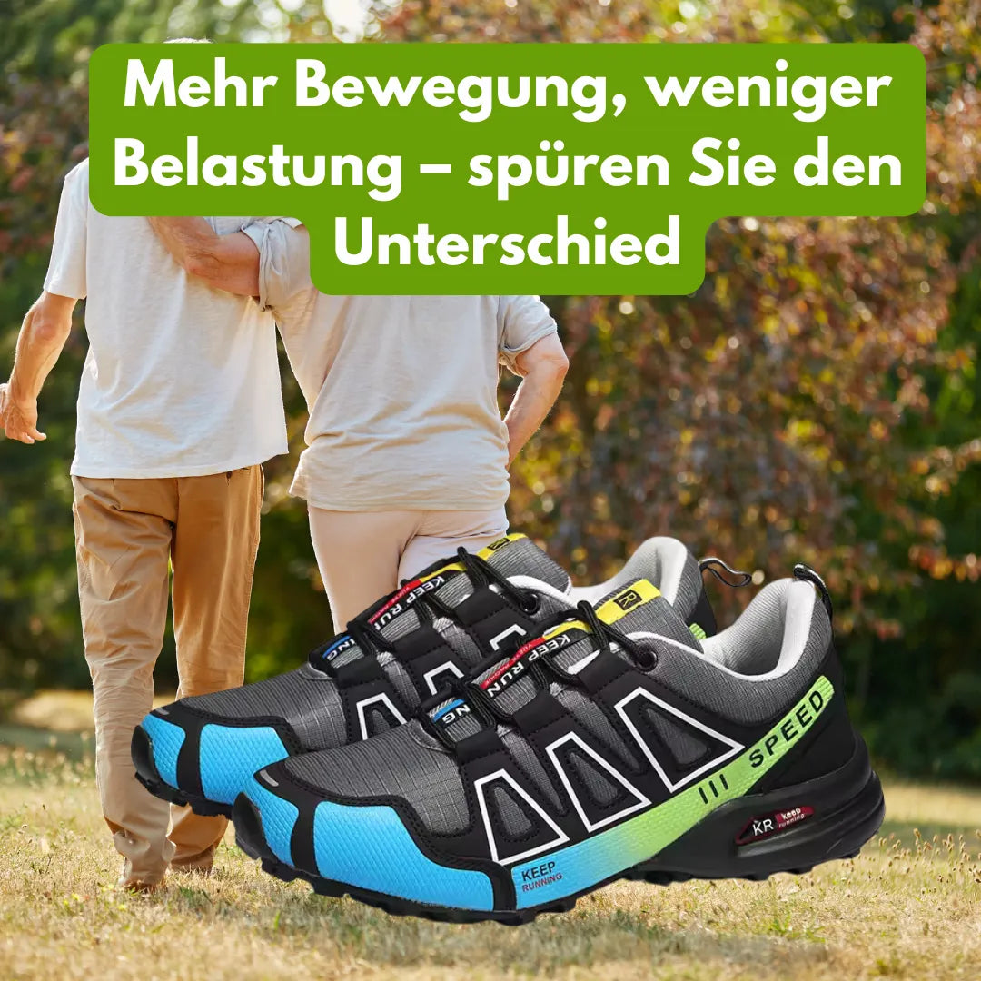 "Ergonomische OrthoTrekking Damenschuhe mit rutschfester Sohle und atmungsaktiver Struktur für Komfort und Schmerzlinderung."