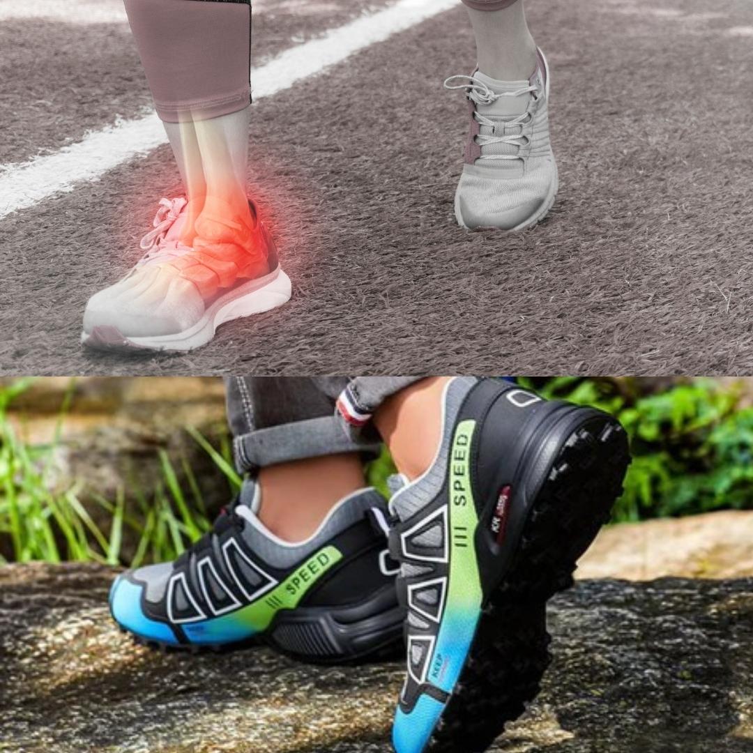 "Ergonomische OrthoTrekking Damenschuhe mit rutschfester Sohle und atmungsaktiver Struktur für Komfort und Schmerzlinderung."