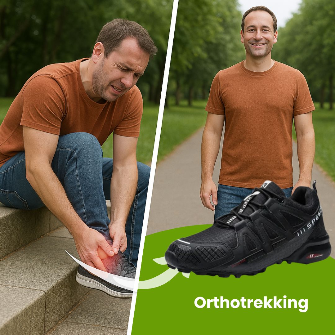 "Ergonomische OrthoTrekking Damenschuhe mit rutschfester Sohle und atmungsaktiver Struktur für Komfort und Schmerzlinderung."
