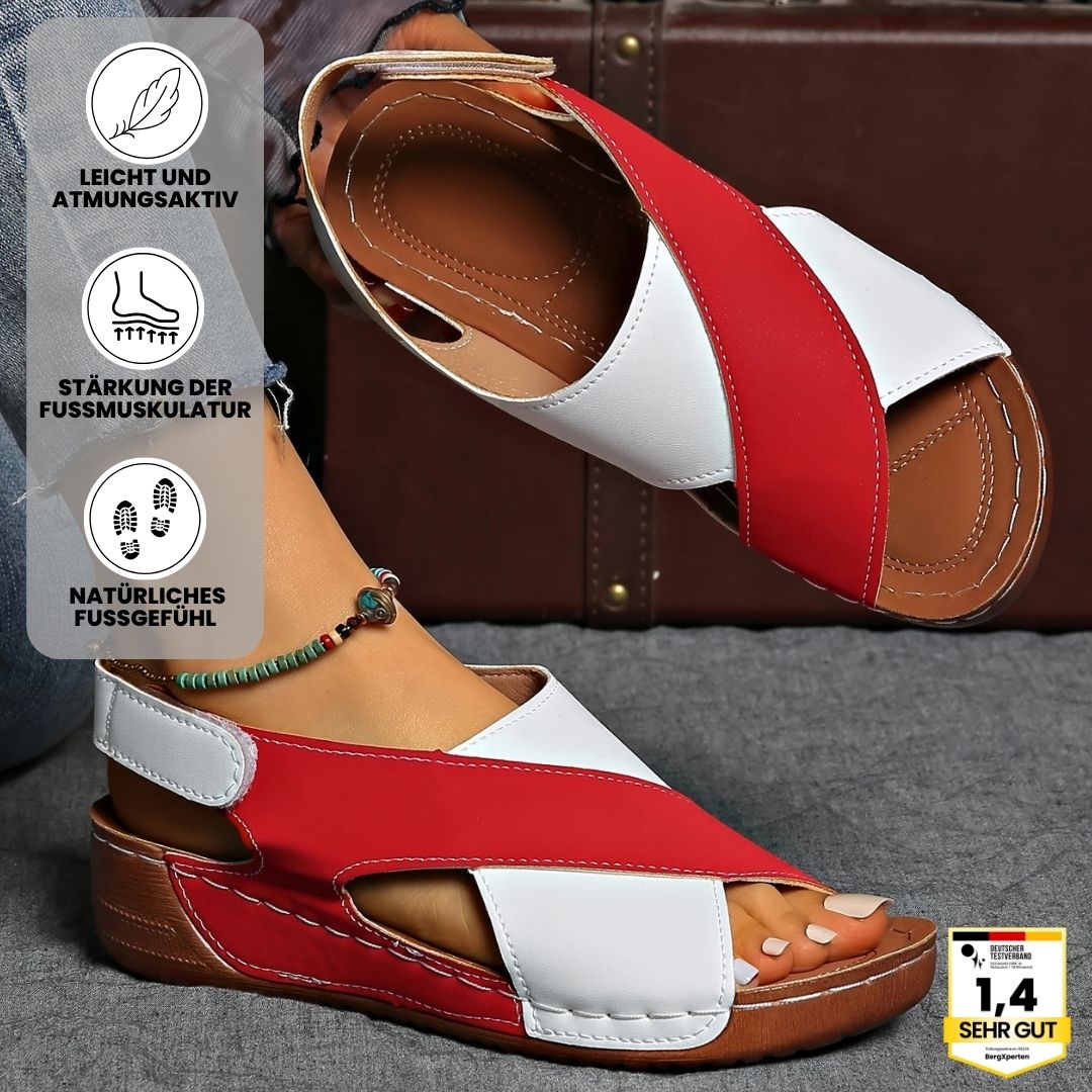 "Ergonomische, rutschfeste Sandalen in Beige für ultimativen Komfort und Schmerzlinderung auf verschiedenen Untergründen."