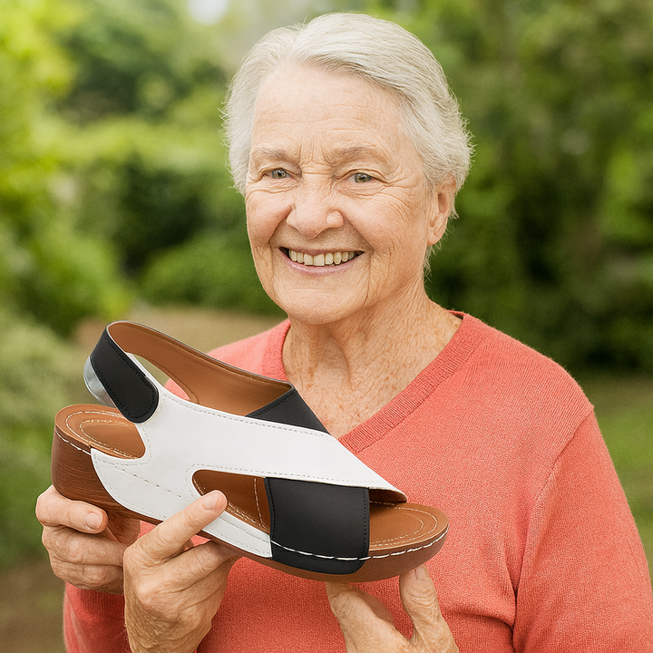 "Ergonomische Sandalen, Damen, stilvoll, rutschfeste Sohle, schmerzlindernd, modische Farboptionen, ganztägiger Komfort"