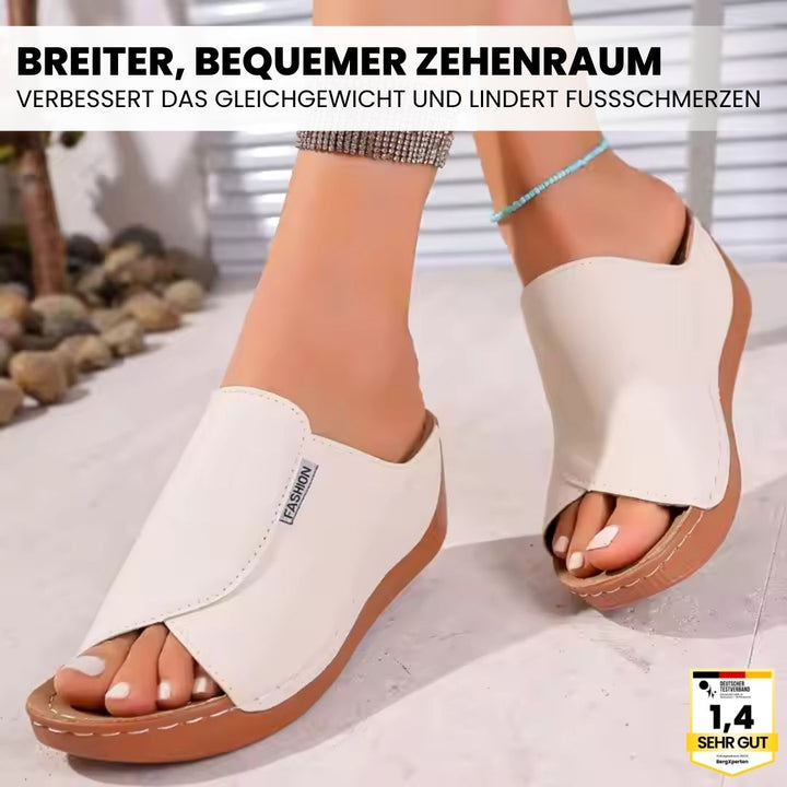 Ergonomische Sandalen mit rutschfester Sohle, ideal zur Schmerzlinderung und für komfortable, gesunde Schritte.