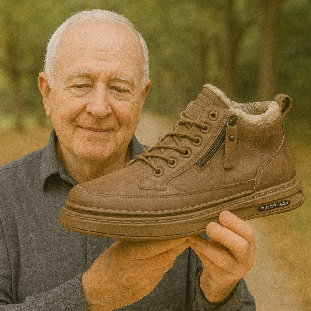 "Ergonomische Thermoschuhe für Damen, schwarz, gefüttertes Innenfutter, robuste Sohle, ideal für kaltes Wetter"