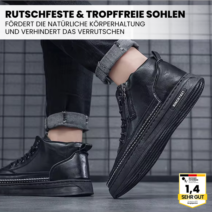 "Ergonomische Thermoschuhe für Damen, schwarz, gefüttertes Innenfutter, robuste Sohle, ideal für kaltes Wetter"