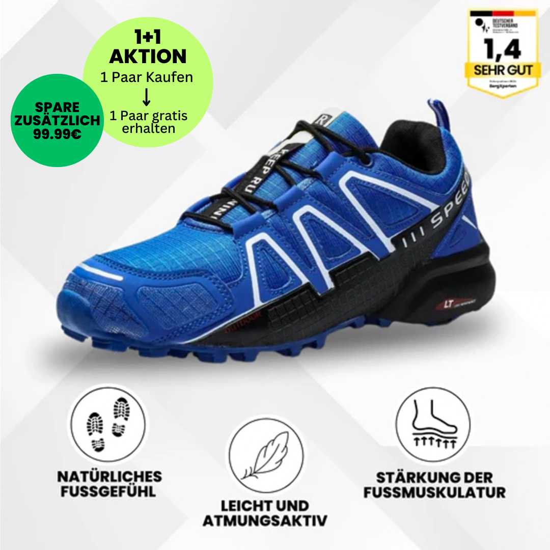 Ergonomische Trekking- und Wanderschuhe für Damen, braun mit rutschfester Sohle und atmungsaktivem Gewebe.