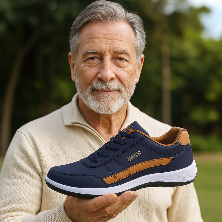 Ergonomische Unisex Komfortschuhe, blau-weiß, atmungsaktives Design, ultraleichte Sohle, Damenbekleidung.