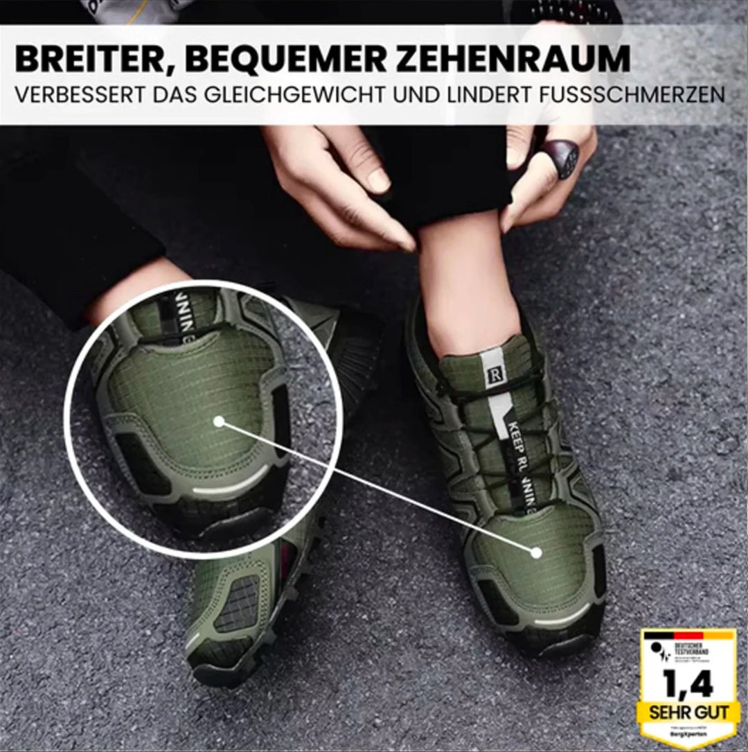 Ergonomische Wanderschuhe mit rutschfester Sohle und wasserdichtem Material ideal fürs Trekking in verschiedenen Farben.