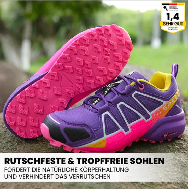 Ergonomische Wanderschuhe mit rutschfester Sohle und wasserdichtem Material ideal fürs Trekking in verschiedenen Farben.
