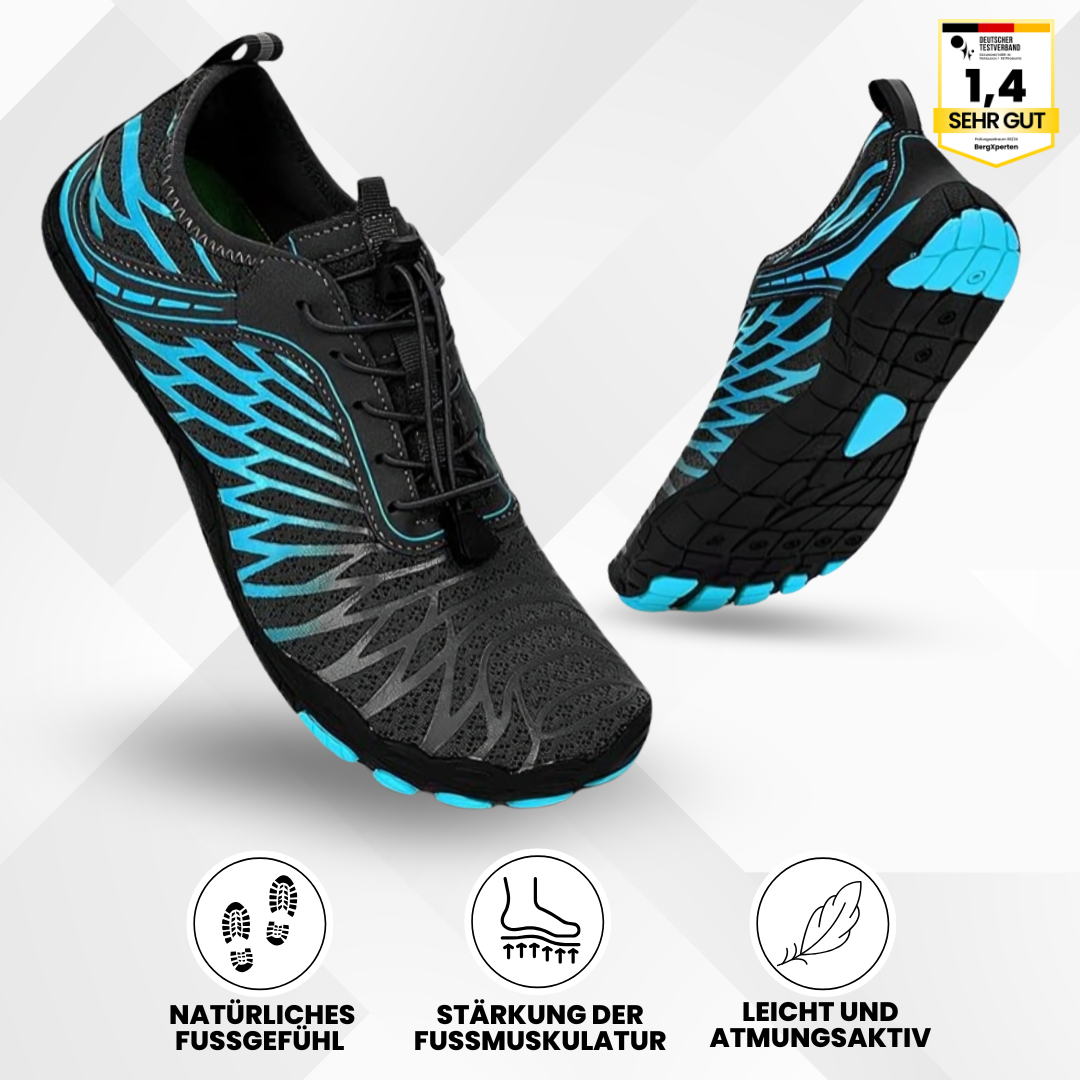 "Ergonomische, wasserdichte Barfußschuhe mit rutschfester Sohle, ideal für Komfort und gesundheitsschonendes Gehen."