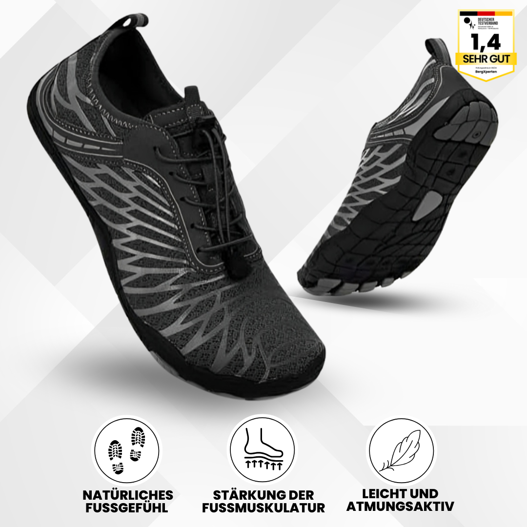 "Ergonomische, wasserdichte Barfußschuhe mit rutschfester Sohle, ideal für Komfort und gesundheitsschonendes Gehen."