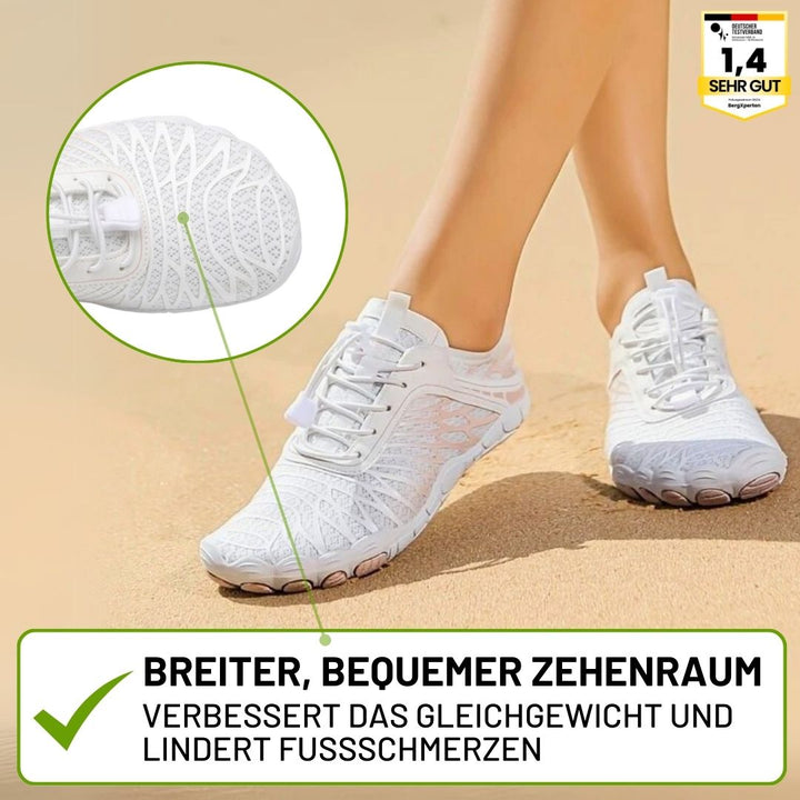 "Ergonomische, wasserdichte Barfußschuhe mit rutschfester Sohle, ideal für Komfort und gesundheitsschonendes Gehen."