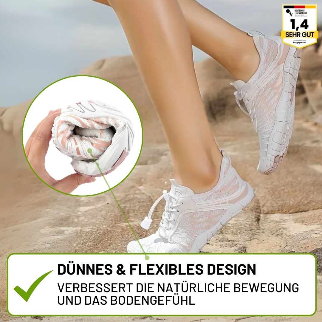 "Ergonomische, wasserdichte Barfußschuhe mit rutschfester Sohle, ideal für Komfort und gesundheitsschonendes Gehen."