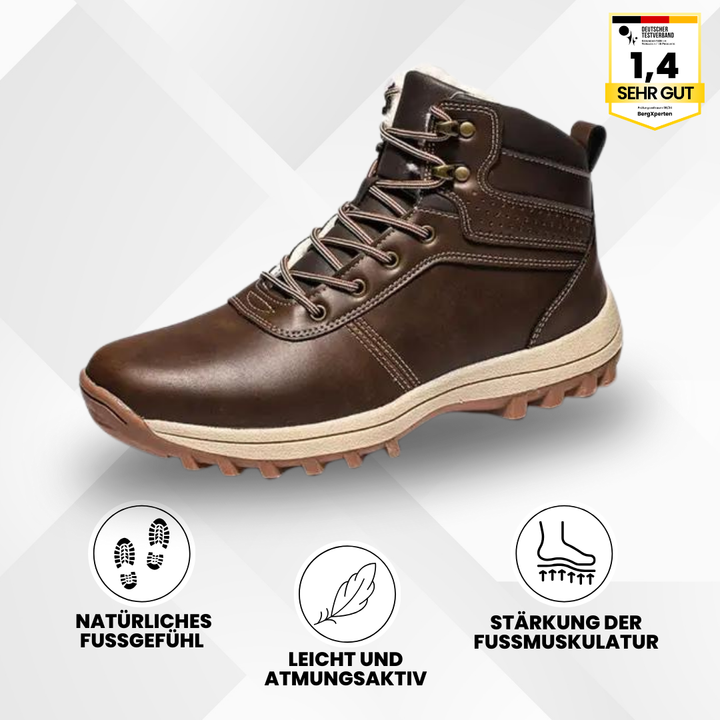 "Ergonomische, wasserdichte Winterschuhe, schwarzer Stiefel für kalte Tage, bequeme Passform, atmungsaktiv, schmerzlindernd."