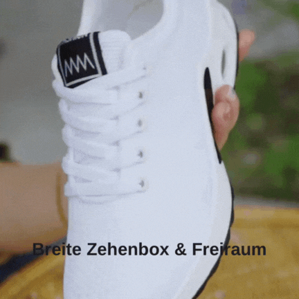 Ergonomischer Damen-Schuh AeroSole in Schwarz, lindert Schmerzen, bietet Komfort, atmungsaktiv und rutschfest.